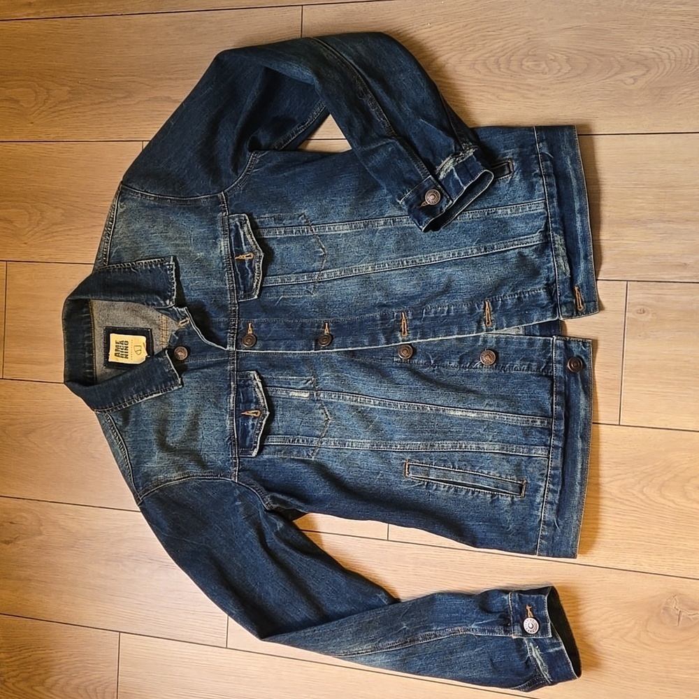 AMERICANINO Distressed Indigo Denim Jacket size L